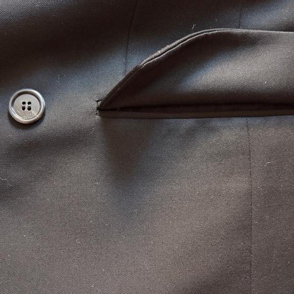 ♥️ Saint Laurent Black Double-Breasted Cotton Blazer - Picture 5 of 13